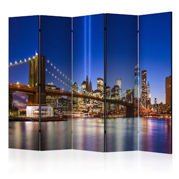 Rumsavdelare Skärmvägg Arkiio Blue New York II 225x172 cm