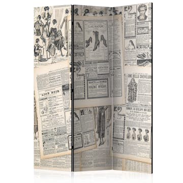 Rumsavdelare Skärmvägg Arkiio Vintage Newspapers 135x172 cm