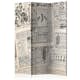 Rumsavdelare Skärmvägg Arkiio Vintage Newspapers 135x172 cm