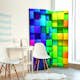 Rumsavdelare Skärmvägg Arkiio Colourful Cubes 135x172 cm