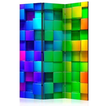 Rumsavdelare Skärmvägg Arkiio Colourful Cubes 135x172 cm