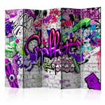 Rumsavdelare Skärmvägg Arkiio Purple Graffiti 225x172 cm