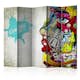 Rumsavdelare Skärmvägg Arkiio Graffiti Beauty 225x172 cm