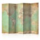 Rumsavdelare Skärmvägg Arkiio Turquoise World Map 225x172 cm