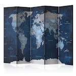 Rumsavdelare Skärmvägg Arkiio Dark Blue World 225x172 cm