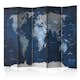 Rumsavdelare Skärmvägg Arkiio Dark Blue World 225x172 cm