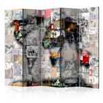 Rumsavdelare Skärmvägg Arkiio World map Banksy 225x172 cm