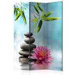 Rumsavdelare Skärmvägg Arkiio Water Lily And Zen Stones 135x172 cm