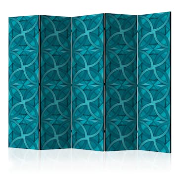 Rumsavdelare Skärmvägg Arkiio Geometric Turquoise II 225x172 cm