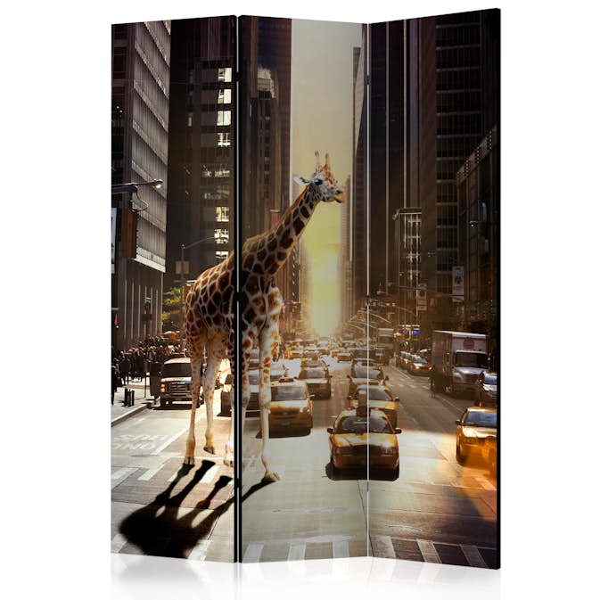 Rumsavdelare Skärmvägg Arkiio Giraffe In The Big City 135x172 cm