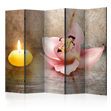 Rumsavdelare Skärmvägg Arkiio Romantic Evening II Rosa/Gul 225x172 cm