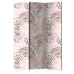 Rumsavdelare Skärmvägg Arkiio Pink Palm Leaves 135x172 cm