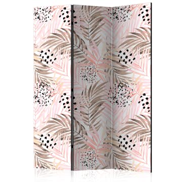 Rumsavdelare Skärmvägg Arkiio Pink Palm Leaves 135x172 cm