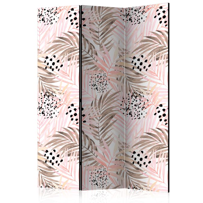 Rumsavdelare Skärmvägg Arkiio Pink Palm Leaves 135x172 cm