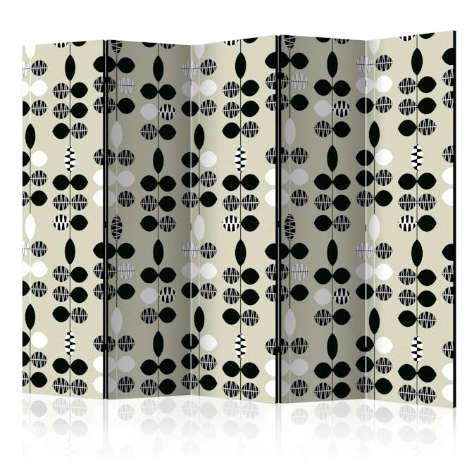 Rumsavdelare Skärmvägg Arkiio Black and White Dots II 225x172 cm