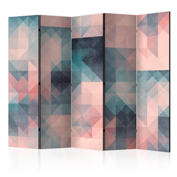 Rumsavdelare Skärmvägg Arkiio Pixels Green and Pink II 225x172 cm