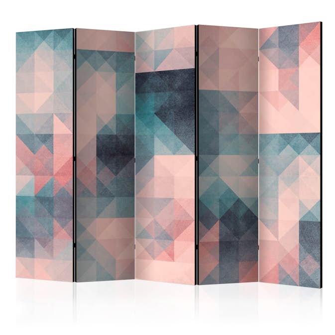 Rumsavdelare Skärmvägg Arkiio Pixels Green and Pink II 225x172 cm
