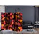 Rumsavdelare Skärmvägg Arkiio Geometric Mosaic Red II 225x172 cm