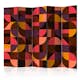 Rumsavdelare Skärmvägg Arkiio Geometric Mosaic Red II 225x172 cm