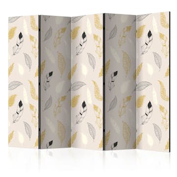 Rumsavdelare Skärmvägg Arkiio Golden Feathers II 225x172 cm