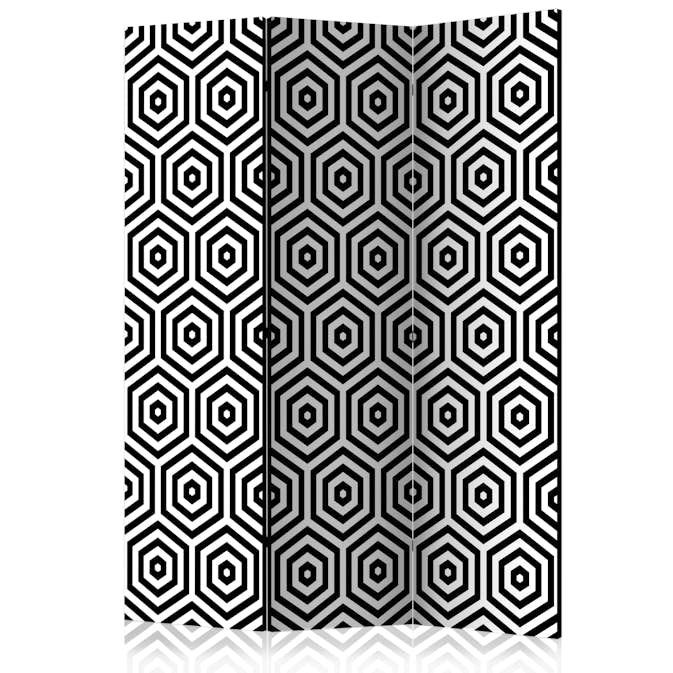 Rumsavdelare Skärmvägg Arkiio Black And White Hypnosis 135x172 cm