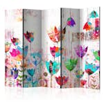 Rumsavdelare Skärmvägg Arkiio Colorful Tulips II 225x172 cm