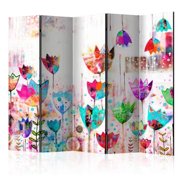 Rumsavdelare Skärmvägg Arkiio Colorful Tulips II 225x172 cm
