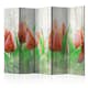 Rumsavdelare Skärmvägg Arkiio Red Tulips on Wood II 225x172 cm