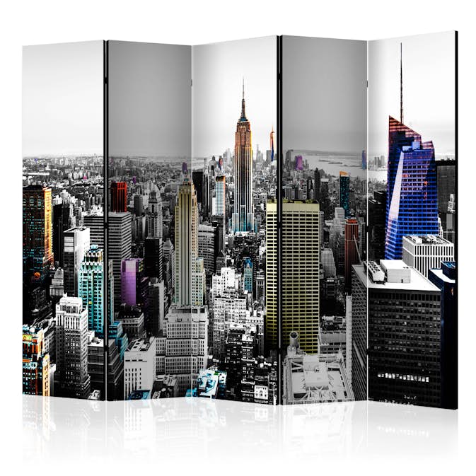 Rumsavdelare Skärmvägg Arkiio Iridescent Skyscrapers II 225x172 cm