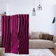 Rumsavdelare Skärmvägg Arkiio Zebra Pattern Violet 135x172 cm