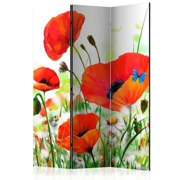 Rumsavdelare Skärmvägg Arkiio Country Poppies 135x172 cm
