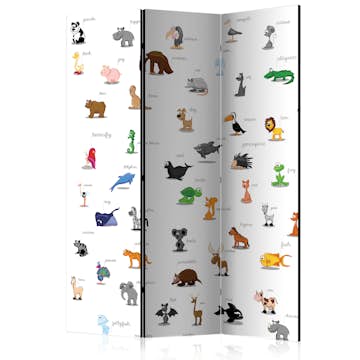 Rumsavdelare Skärmvägg Arkiio Animals For Children 135x172 cm