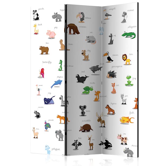 Rumsavdelare Skärmvägg Arkiio Animals For Children 135x172 cm
