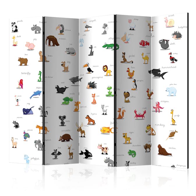 Rumsavdelare Skärmvägg Arkiio Animals for Children II 225x172 cm