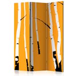 Rumsavdelare Skärmvägg Arkiio Birches On The Orange Background 135x172 cm