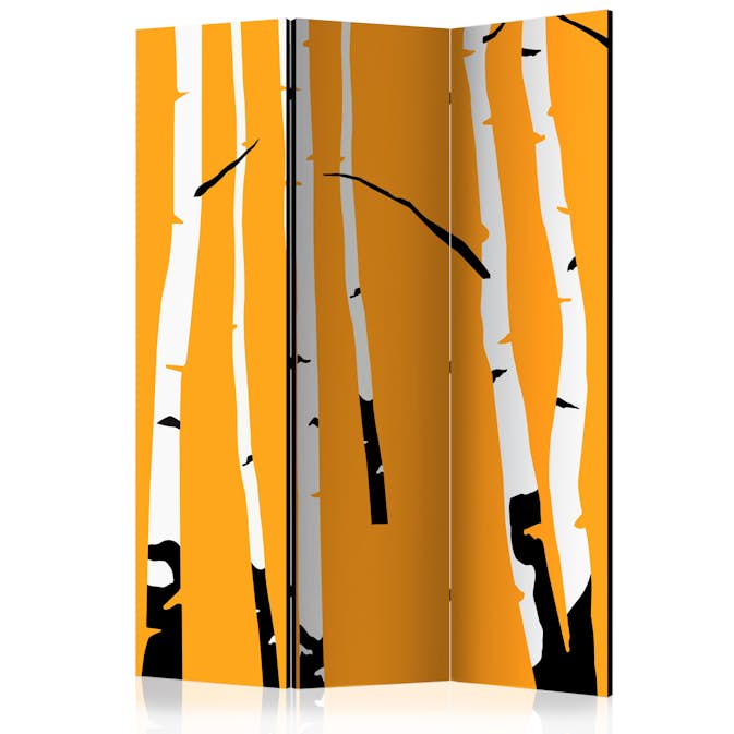 Rumsavdelare Skärmvägg Arkiio Birches On The Orange Background 135x172 cm