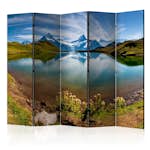 Rumsavdelare Skärmvägg Arkiio Lake with Mountain Reflection Switzerland II 225x172 cm
