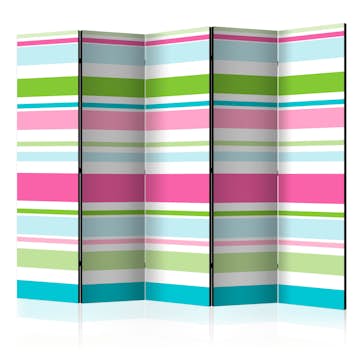 Rumsavdelare Skärmvägg Arkiio Bright Stripes II 225x172 cm