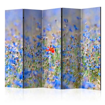Rumsavdelare Skärmvägg Arkiio A Sky-colored Meadow Cornflowers II 225x172 cm