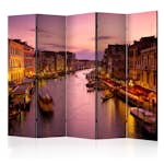 Rumsavdelare Skärmvägg Arkiio City of Lovers Venice by Night II Violett/Brun 225x172 cm