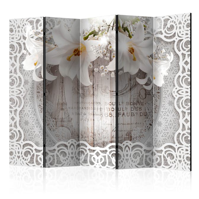 Rumsavdelare Skärmvägg Arkiio Lilies and Quilted Background II 225x172 cm