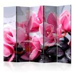 Rumsavdelare Skärmvägg Arkiio Orchid Flowers with Zen Stones II 225x172 cm