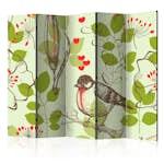 Rumsavdelare Skärmvägg Arkiio Bird and Lilies Vintage Pattern II 225x172 cm