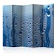 Rumsavdelare Skärmvägg Arkiio Water Drops on Blue Glass II 225x172 cm