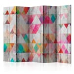 Rumsavdelare Skärmvägg Arkiio Rainbow Triangles II 225x172 cm