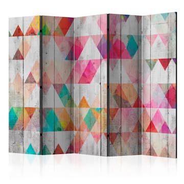 Rumsavdelare Skärmvägg Arkiio Rainbow Triangles II 225x172 cm