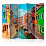 Rumsavdelare Skärmvägg Arkiio Colorful Canal in Burano II 225x172 cm