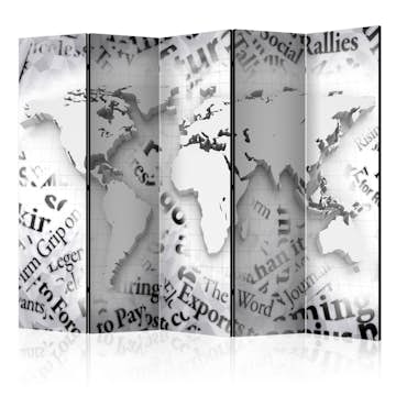 Rumsavdelare Skärmvägg Arkiio The World of Newspapers II 225x172 cm