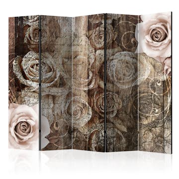 Rumsavdelare Skärmvägg Arkiio Old Wood and Roses II 225x172 cm