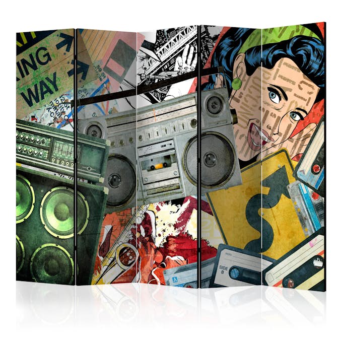 Rumsavdelare Skärmvägg Arkiio Graffiti Girl II 225x172 cm